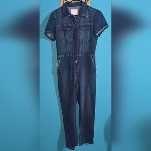 Celebrity Pink Dark Blue Denim Jumpsuit